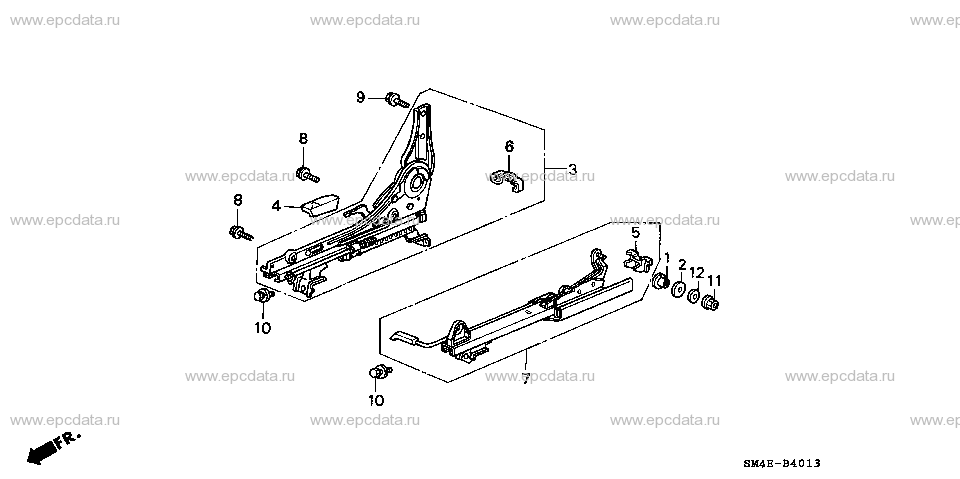 B-40-13 FRONT SEAT COMPONENTS (R.)