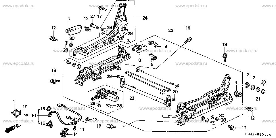 B-40-14 FRONT SEAT COMPONENTS (R.)(POWER)(1)