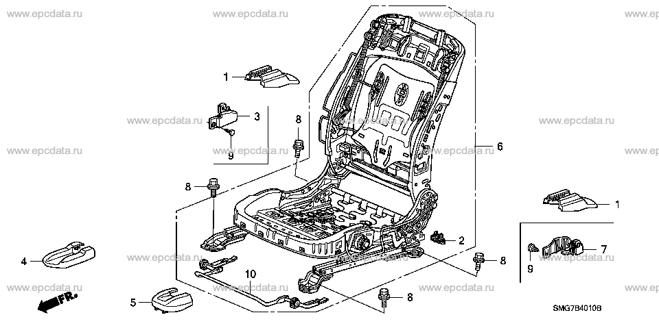 B-40-10 FRONT SEAT COMPONENTS(L.)