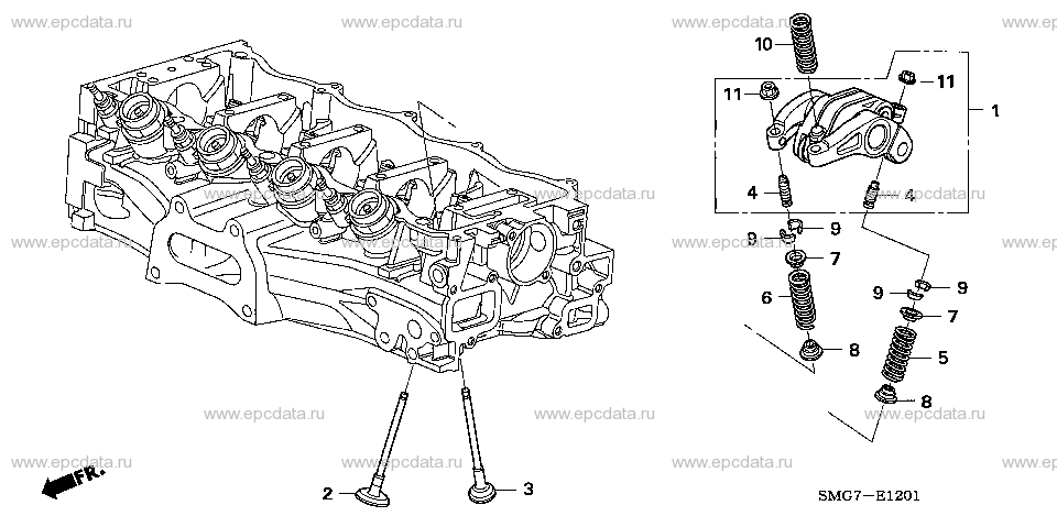 E-12-1 VALVE/ROCKER ARM (1.8L)