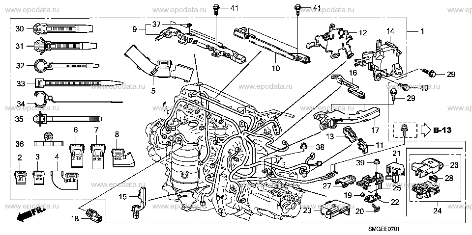 E-7-1 ENGINE WIRE HARNESS (1.8L)
