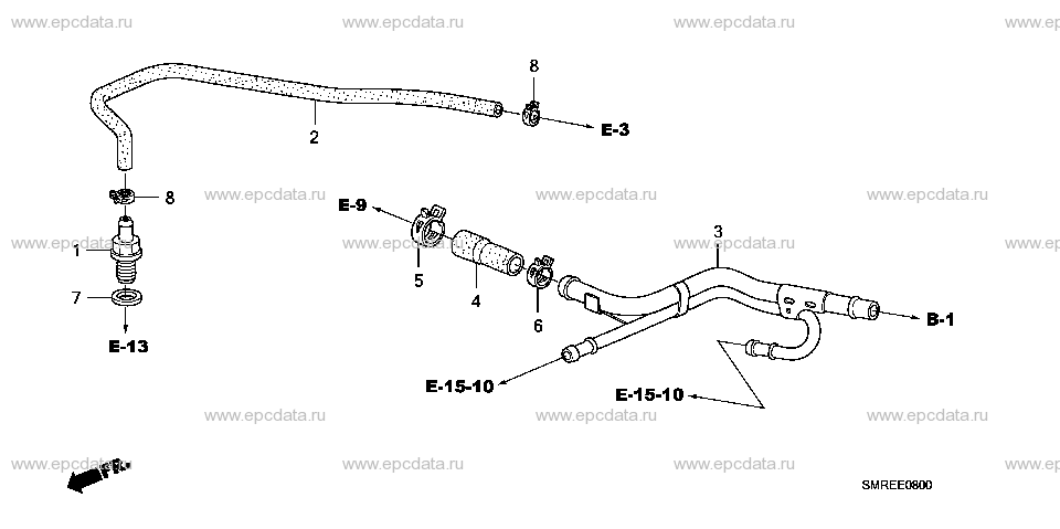 E-8 BREATHER PIPE (1.8L)