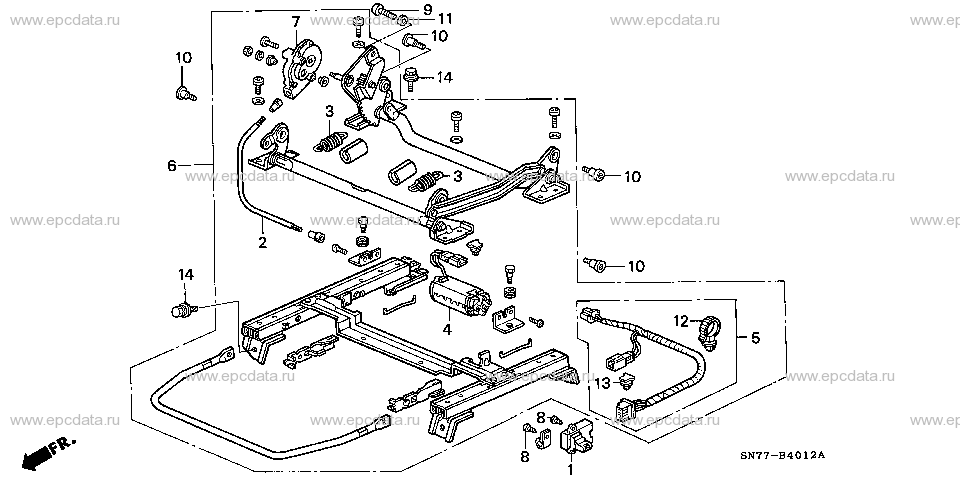 B-40-12 FRONT SEAT COMPONENTS (L.)(POWER)(-'94)