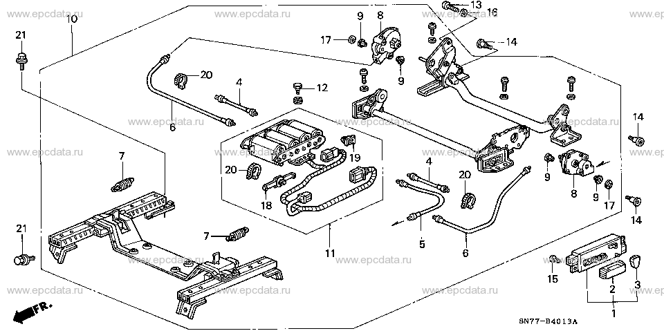 B-40-13 FRONT SEAT COMPONENTS (L.)(POWER)('96)