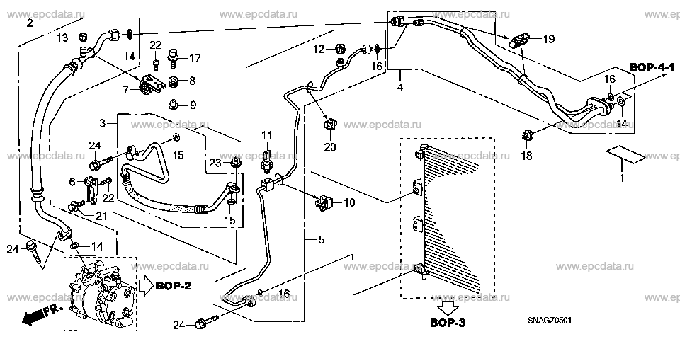 BOP-5-1 AIR CONDITIONER (HOSES/PIPES)(RH)