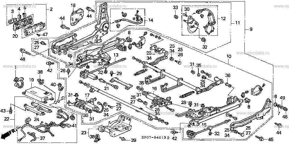 B-40-13 FRONT SEAT COMPONENTS (R.)(RH)