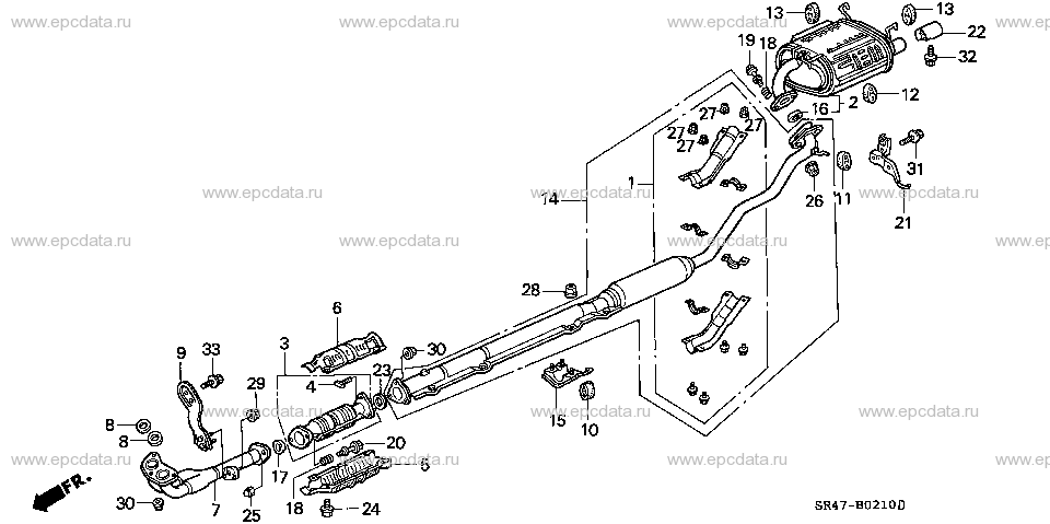 B-2-10 EXHAUST PIPE (4WD)