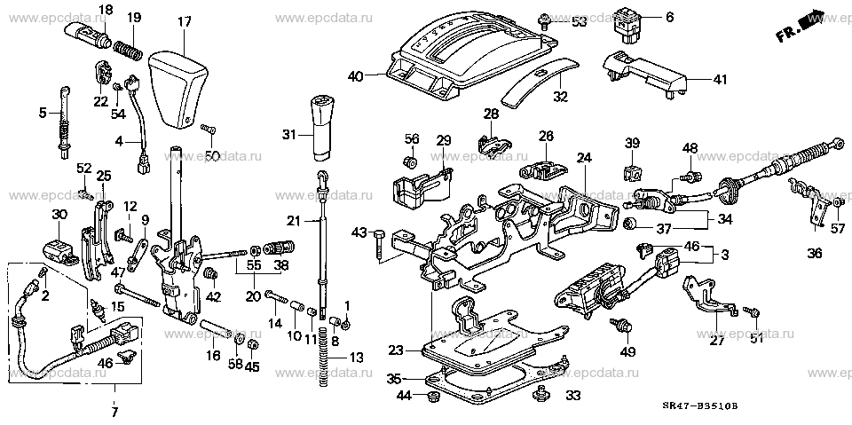 B-35-10 SELECT LEVER (4WD)