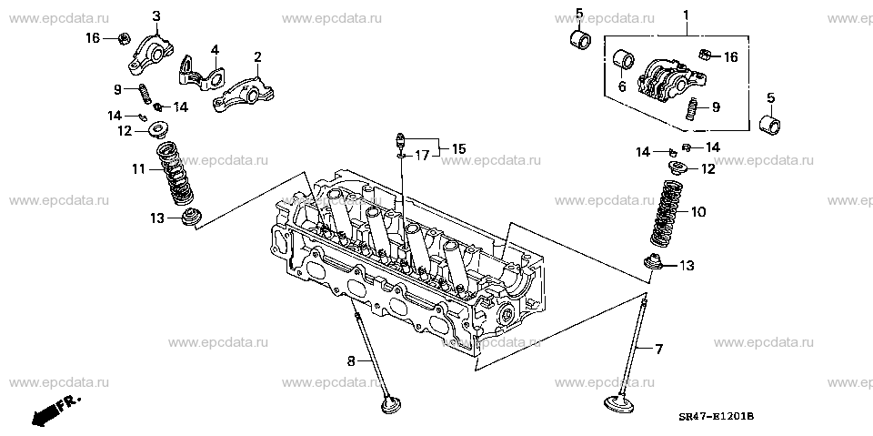 E-12-1 VALVE/ROCKER ARM (1.6L SOHC VTEC)