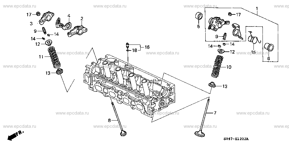 E-12-2 VALVE/ROCKER ARM (1.5L SOHC VTEC)