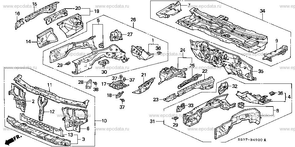 B-49 BODY STRUCTURE COMPONENTS (1)