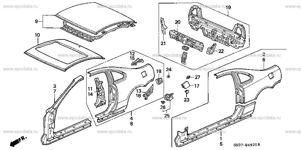 B-49-20 BODY STRUCTURE COMPONENTS (3)