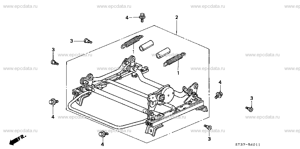 B-40-11 FRONT SEAT COMPONENTS (L.) (HEIGHT ADJUSTER)