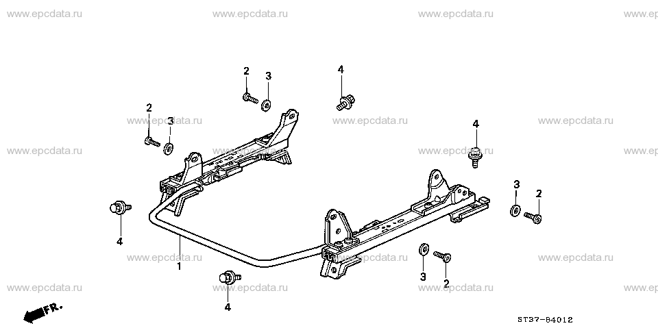 B-40-12 FRONT SEAT COMPONENTS (R.) (MANUAL SLIDE)