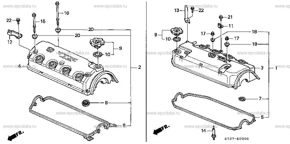 E-9 CYLINDER HEAD COVER ('95/'96)