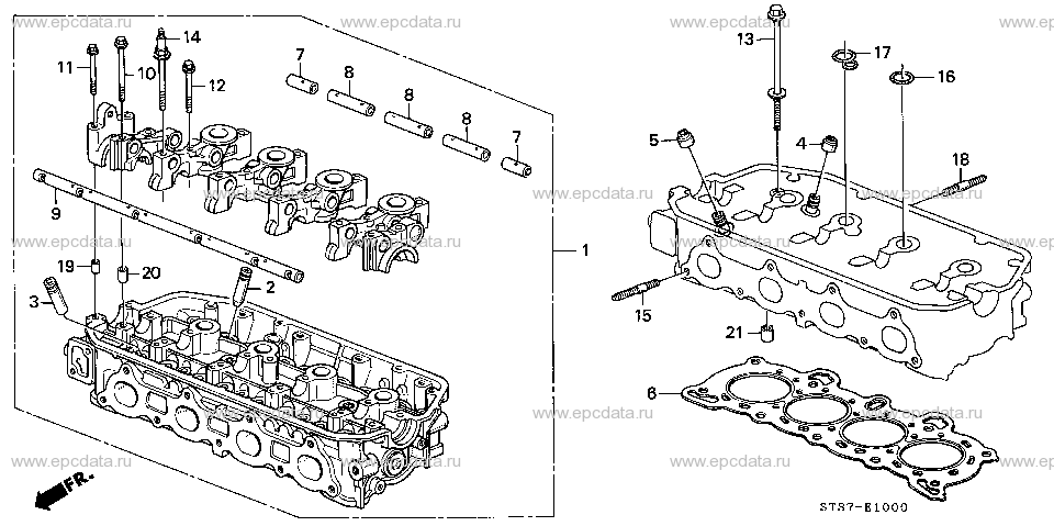 E-10 CYLINDER HEAD (SOHC) ('95/'96)