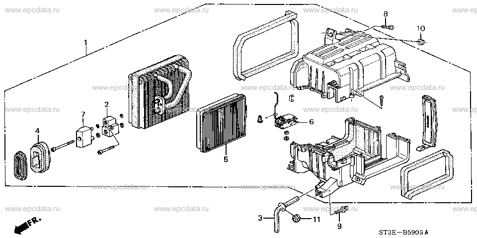 B-59-3 AIR CONDITIONER (DIESEL) (COOLING UNIT) (RH)