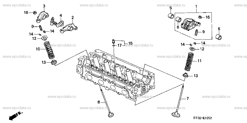 E-12-2 VALVE/ROCKER ARM (1.6L SOHC VTEC)