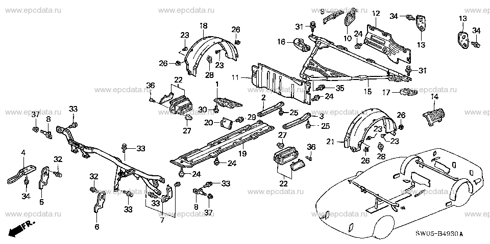 B-49-30 BODY STRUCTURE COMPONENTS