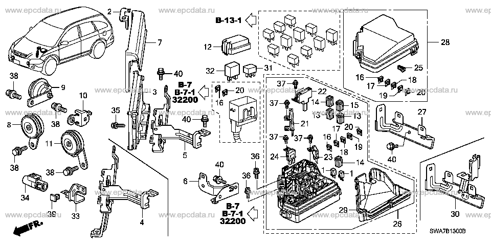 B-13 CONTROL UNIT(ENGINE ROOM) (2.0L)(2.4L)(1)