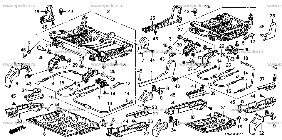 B-41-11 REAR SEAT COMPONENTS (2)