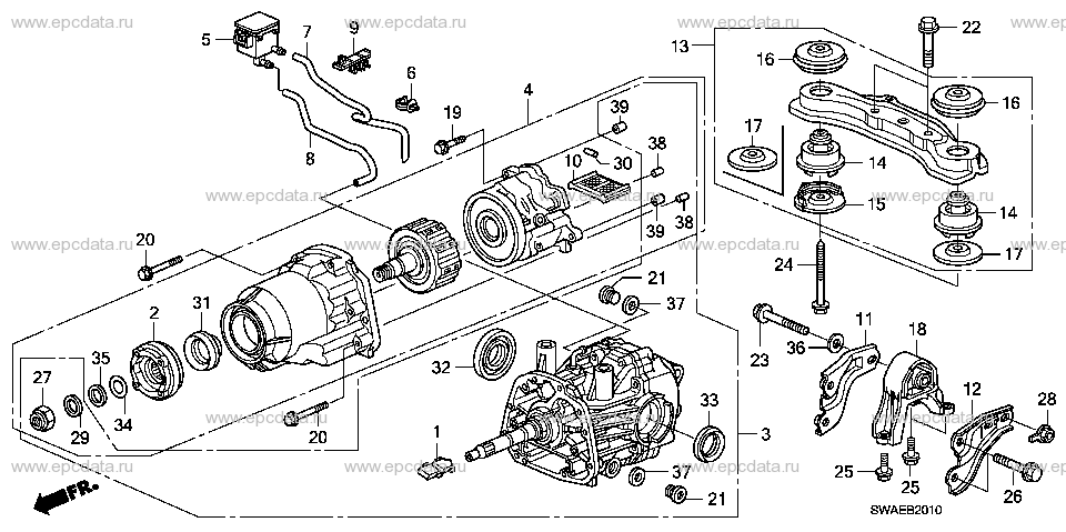 B-20-10 REAR DIFFERENTIAL/MOUNT