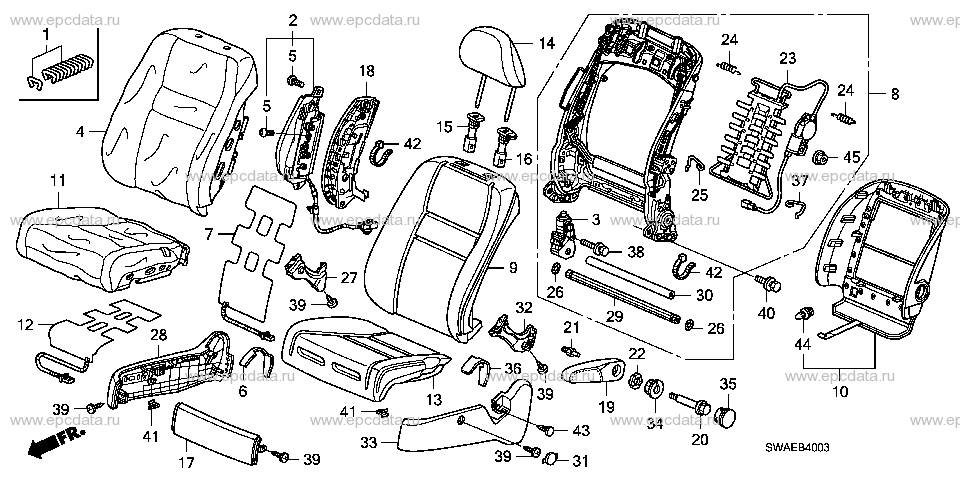 B-40-3 FRONT SEAT (R.) (POWER SEAT)