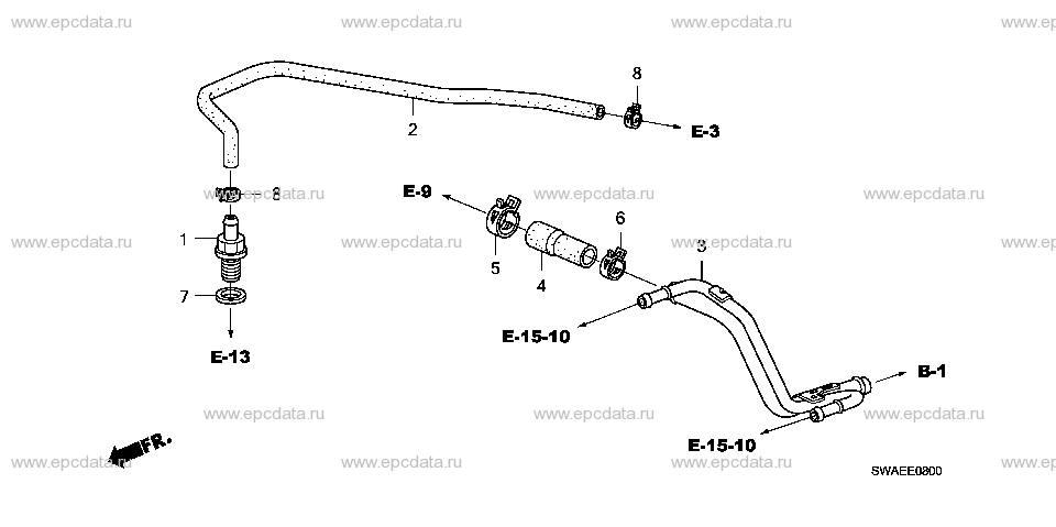 E-8 BREATHER PIPE (2.0L)