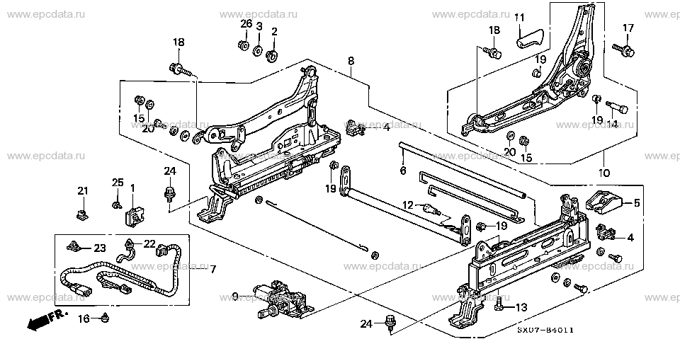 B-40-11 FRONT SEAT COMPONENTS (L.)(HEIGHT ADJUSTER)