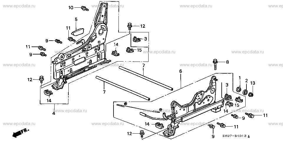 B-40-12 FRONT SEAT COMPONENTS (R.)