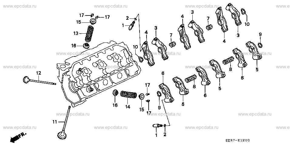 E-12 VALVE/ROCKER ARM (LEFT)