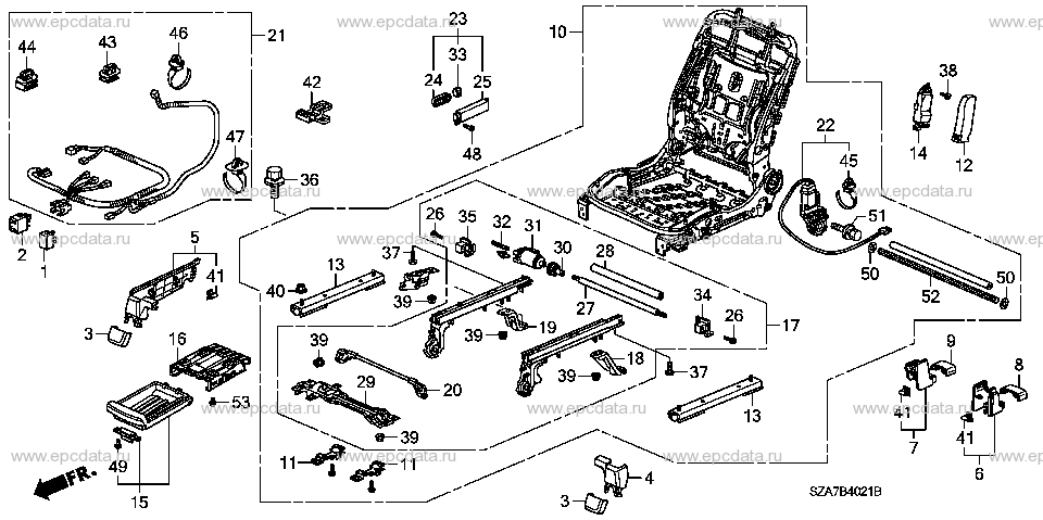 B-40-21 FRONT SEAT COMPONENTS (R.)(POWER)
