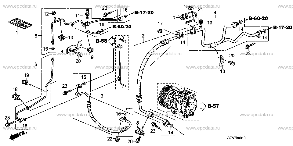 B-60-10 AIR CONDITIONER (HOSES/PIPES)
