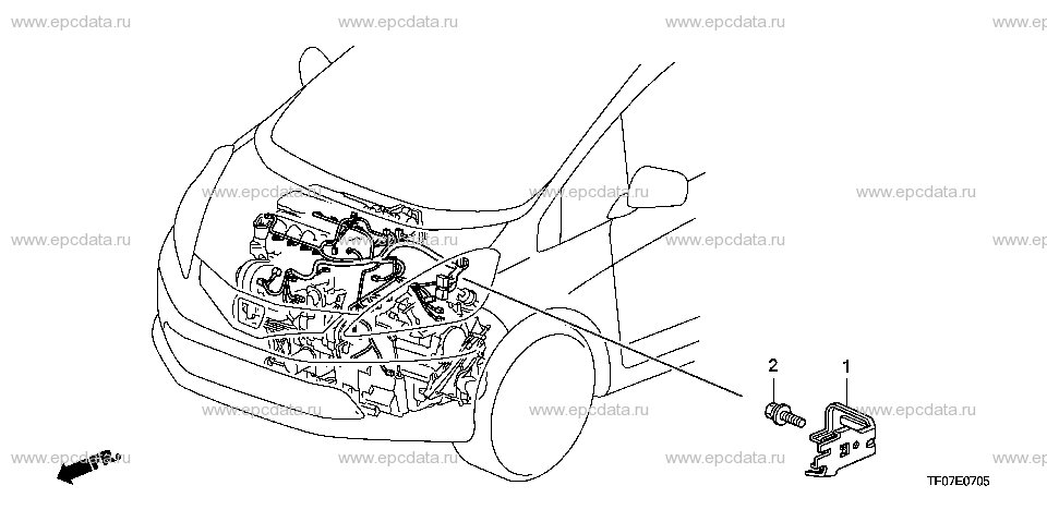 E-7-5 ENGINE WIRE HARNESS STAY