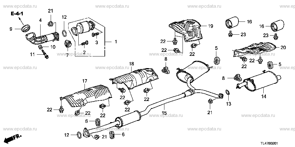 B-2-1 EXHAUST PIPE (2.4L)