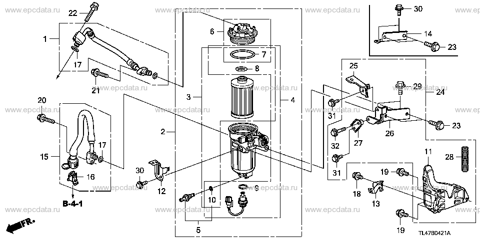 B-4-21 FUEL STRAINER (DIESEL) (MT)