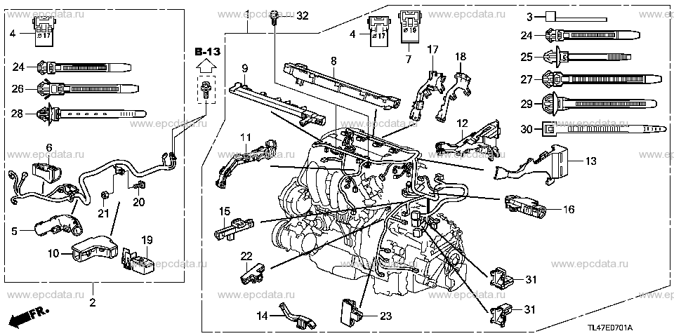 E-7-1 ENGINE WIRE HARNESS (2.4L)