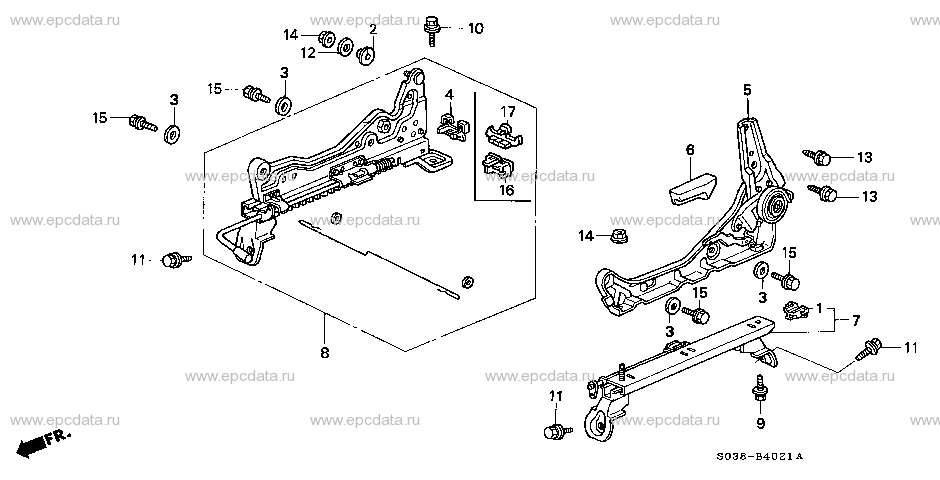 B-40-21 FRONT SEAT COMPONENTS (L.)(2)