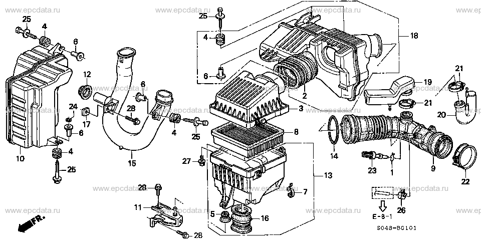 B-1-1 AIR CLEANER (SOHC VTEC) (DOHC VTEC)