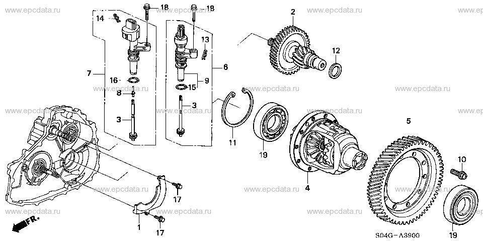 ATM-39 DIFFERENTIAL GEAR/ SPEEDOMETER GEAR (CVT)