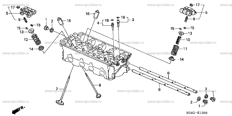 E-12-3 VALVE/ROCKER ARM (4)