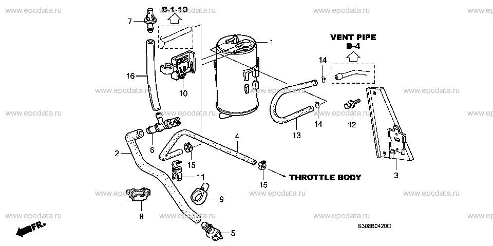 B-4-20 CANISTER (LH) Applicabile: LH