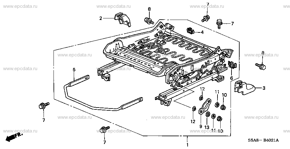 B-40-21 FRONT SEAT COMPONENTS(R.) (2)