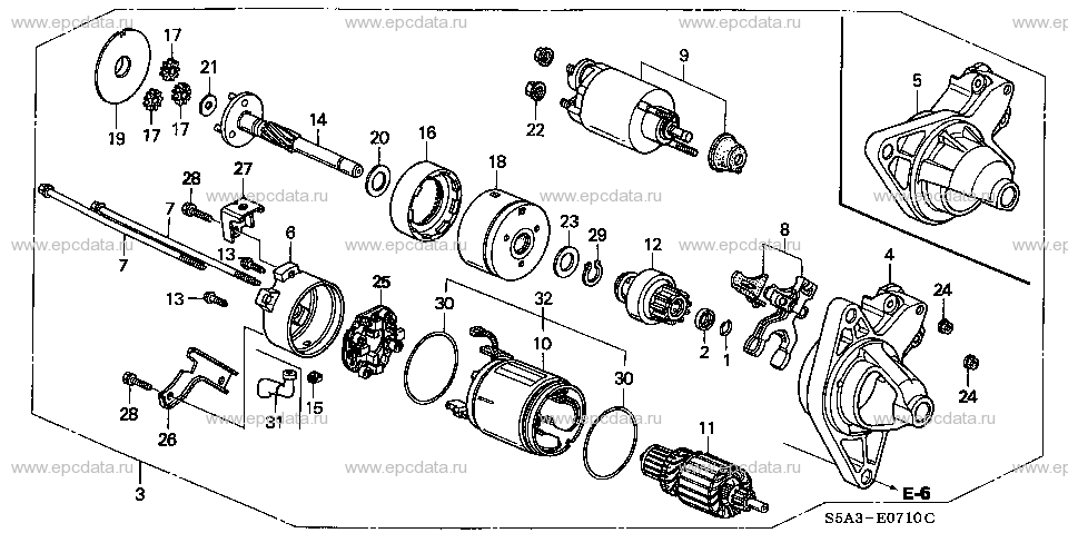 E-7-10 STARTER MOTOR (DENSO)(1)