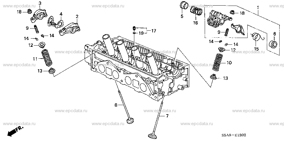 E-12-2 VALVE/ROCKER ARM (VTEC) (1.6L)