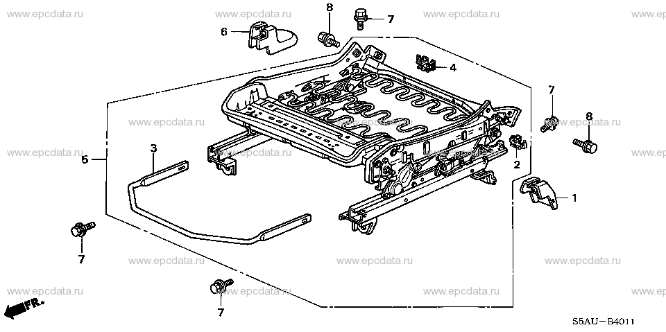 B-40-11 FRONT SEAT COMPONENTS(L.) (MANUAL HEIGHT)