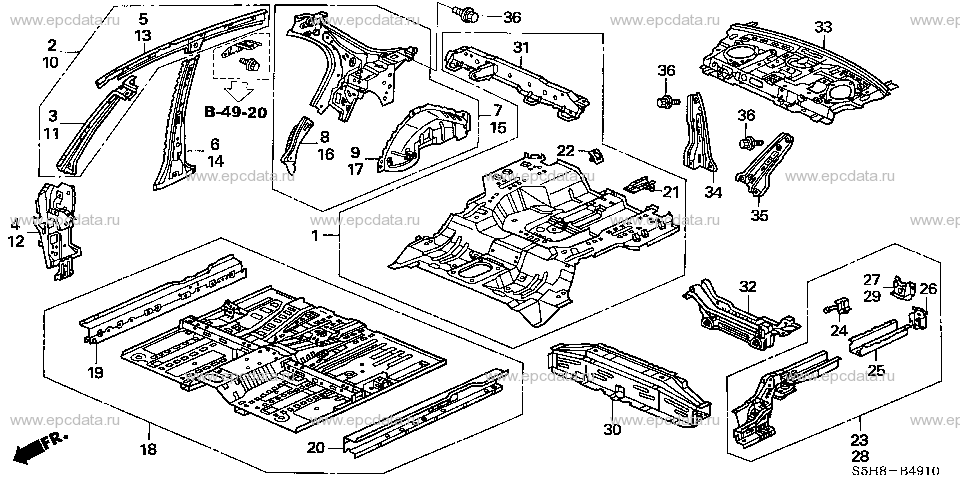B-49-10 INNER PANELS/FLOOR PANEL
