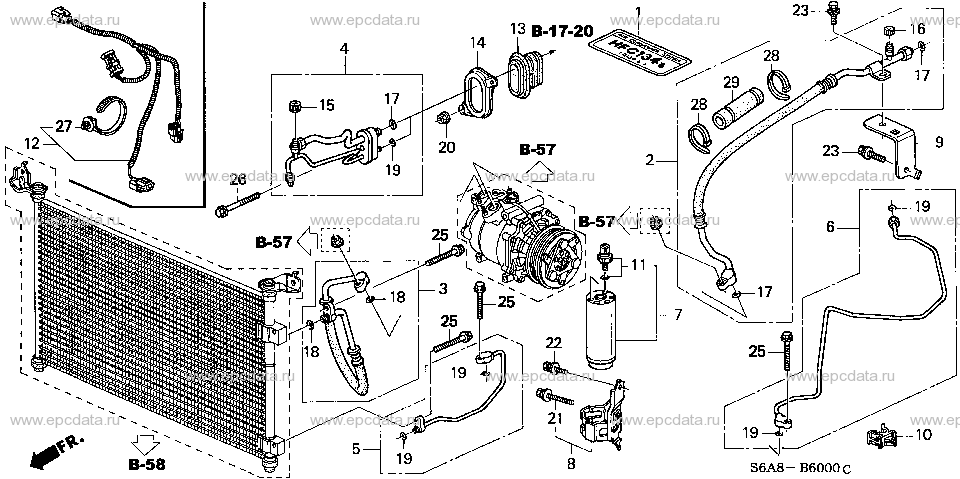 B-60 AIR CONDITIONER (HOSES/PIPES)