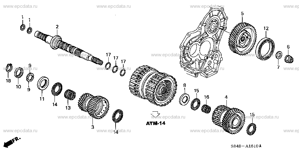 ATM-16-10 SECONDARY SHAFT (V6)