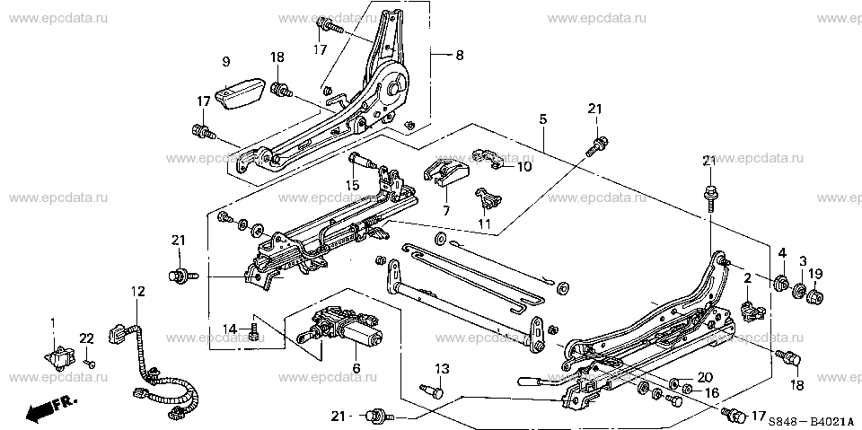 B-40-21 FRONT SEAT COMPONENTS (R.)(2)